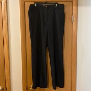 Alain Weiz Trousers Dress Pants Straight Leg Black Size 16